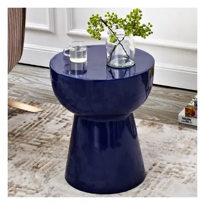 Blue Modern Round End Table Living Room Unique