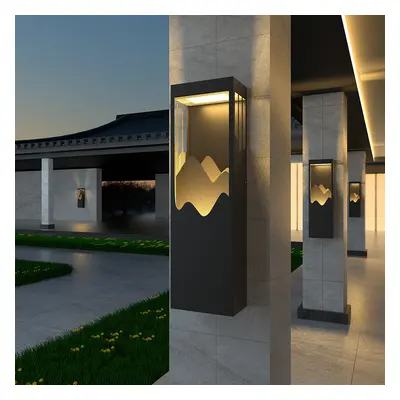 650mm Modern Flush Mounted LED Outdoor Lighting Wall Sconces Layered Cuboid