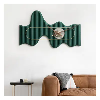 100cm Large Green Abstract Curved Modern Unique Wall Clock Decor Art Living Room Bedroom