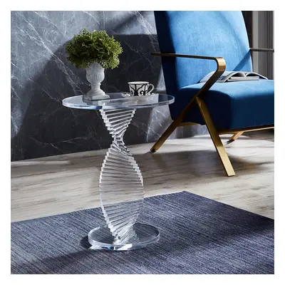 Contemporary Round Acrylic Side Table