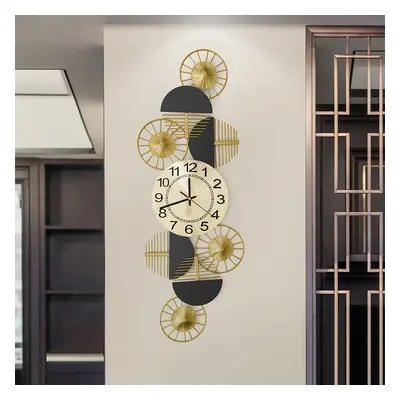 Black & Gold Luxury Fashion Artistic Home Large Metal Wall Clock Decor