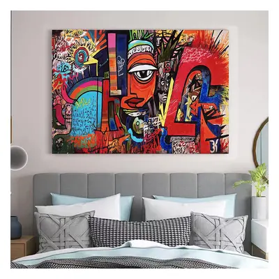 Abstract Geometric People Colorful Graffiti Wall Art Decor Canvas Prints Living Room