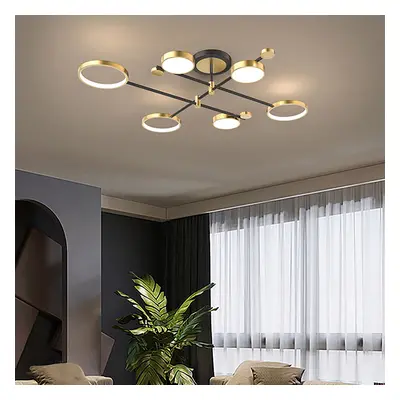 Modern Gold Semi Flush Mount Light LED Ring Ceiling Light