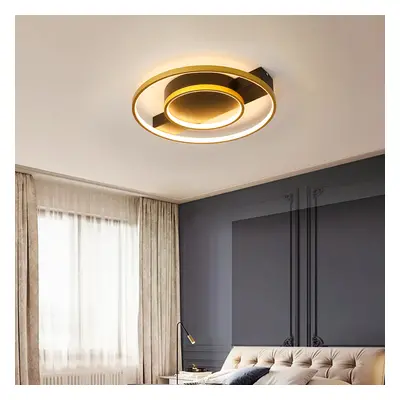 Modern Gold & Black Multi-Circle LED Flush Mount Light