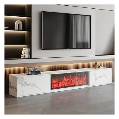 1800mm Electric Fireplace Wood Storage TV Stand with Remote Control for TVs Up to 1780mm