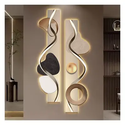 1000mm Modern Abstract Geometric Multi-colour Acrylic Wall Art with LED Backlighting