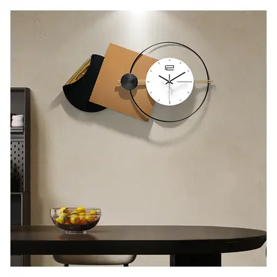 760mm Modern 3D Geometric Metal Digital Silent Wall Clock Oversized Wall Decor For Living Room