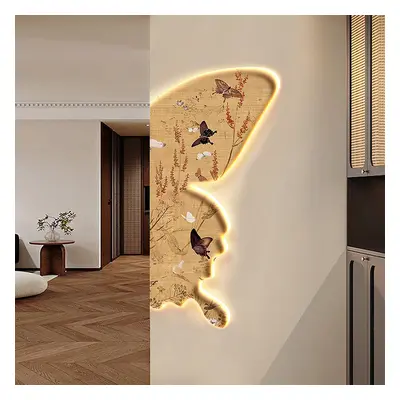 Butterfly LED Wall Art Floral and Butterfly Pattern illuminated Wall Décor for Living Room