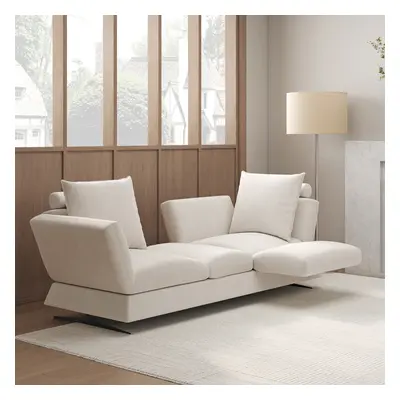 2130mm Rotatable Convertible Sleeper Sofa Cotton & Linen