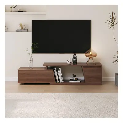 Storage Modern Walnut Wood TV Stand Brown Countryside 1200mm Floor-standing TV Unit with 3 Drawe