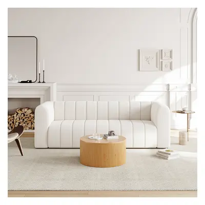 2230mm Modern Corduroy Upholstered Sofa 3-Seater Sofa Luxury Sofa Solid Wood Frame