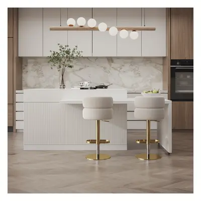 81''-106" Modern Extendable Marble Pattern Kitchen lsland Withe with Doors and Drawers