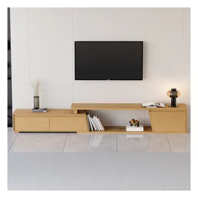 Fero Natural Extendable TV Stand with 3 Drawers(1800mm-3048mm)