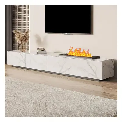 2000mm Sintered Stone Electric Fireplace Humidifier TV Stand