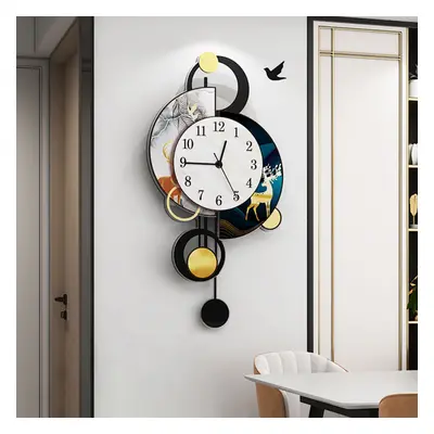 31" Art Deco Pendulum Wall Clock