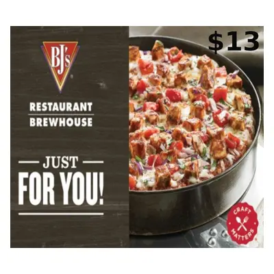 BJ's Restaurant $13 Gift Card US