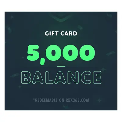 RBX365 5,000 Balance Gift Card