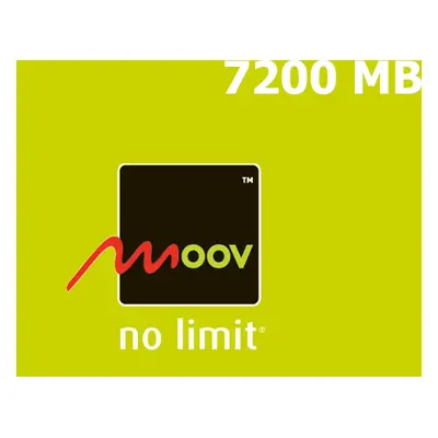 Moov 7200 MB Data Mobile Top-up CI