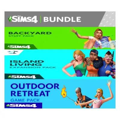 The Sims 4 - Island Living + Outdoor Retreat + Backyard Stuff DLC Bundle PC EA App CD Key