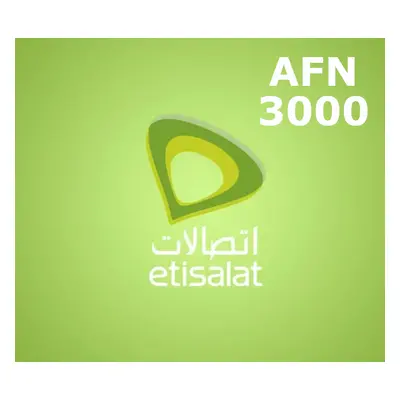 Etisalat 3000 AFN Mobile Top-up AF