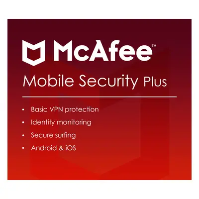 McAfee Mobile Security Plus VPN Key (1 Year / Unlimited Devices)