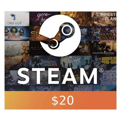 Steam Gift Card $20 - For USD Currency Accounts Global Activation Code