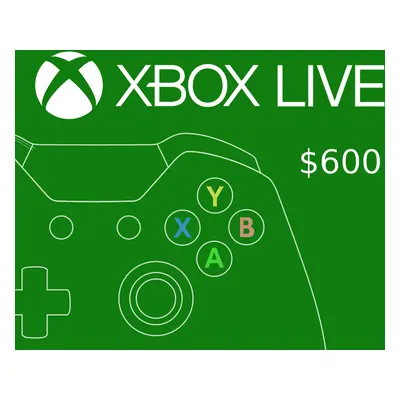 XBOX Live $600 Prepaid Card HK