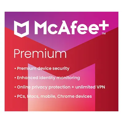 McAfee+ Premium Individual Key (1 Year / Unlimited Devices)