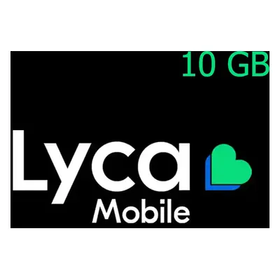 Lyca Mobile 10 GB Data Gift Card ZA