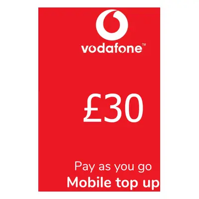 Vodafone £30 Mobile Top-up UK