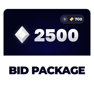 SkinAuctions 2500 Bids + 700 Bonus Bids Package