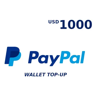 PayPal Wallet 1000 USD Top Up