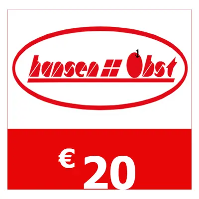 Hansen Obst €20 Gift Card DE