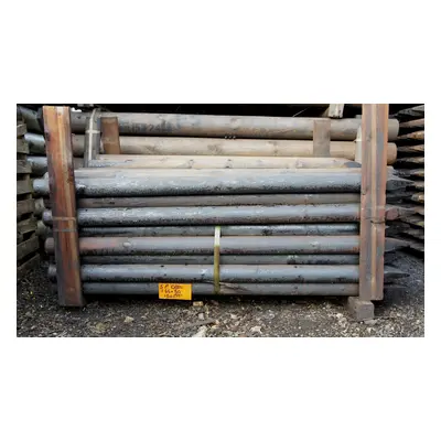 UK 1.65m x 80mm Creosoted Machined Round Post Pointed