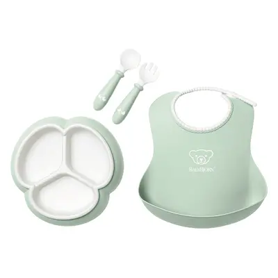 Mealtime set, 4 pcs - Powder green