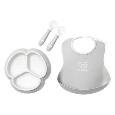 Mealtime set, 4 pcs - Grey