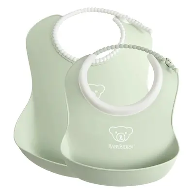 Feeding Bib Set, 2-pack - Powder green