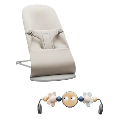 Bouncer Bundle with Toy - Light beige / 3D Jersey / Light grey / Googly eyes Pastel