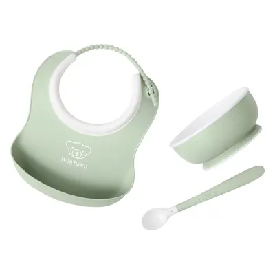 Baby Feeding Set, 3 pcs - Powder green