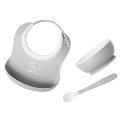 Baby Feeding Set, 3 pcs - Grey