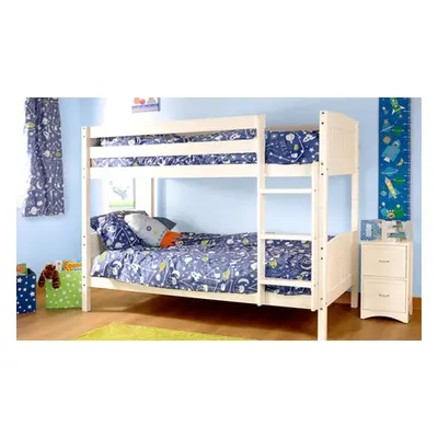 Pine Bunk Bed Frame, Natural,Frame with Two Mattresses