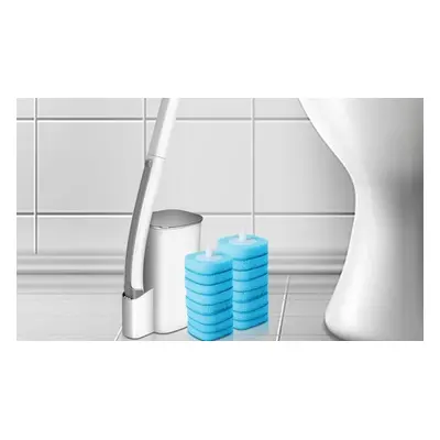 Toilet Brush Kit, Eight Pieces Replacement Brush Head