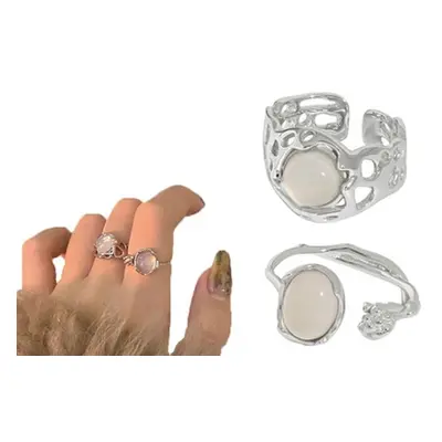 Vintage-Style Adjustable Ring, Slim Heel Opal Ring