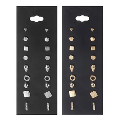 Nine-Pair Stud Earring Set, Silver