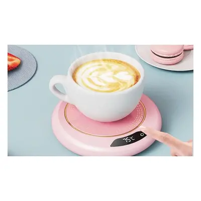 Coffee Cup Heater with Timing Coaster,Pink