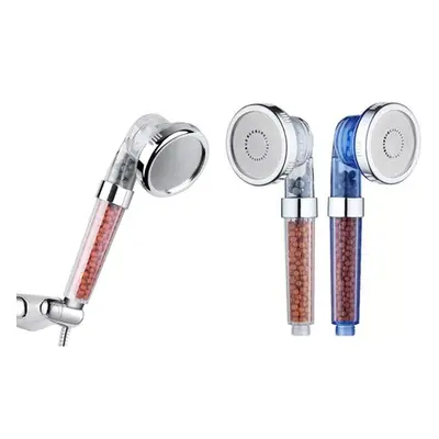 3-Mode Turbo Pressure Shower Head with Filter, One,Clear