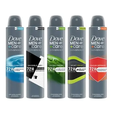 Dove Anti-Perspirant Men+Care Advanced Deodorants, Invisible Dry Deo 200ml,3 Pack