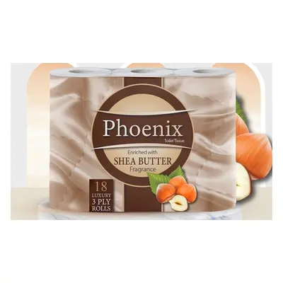 Phoenix Shea Butter Toilet Rolls, 18 Rolls