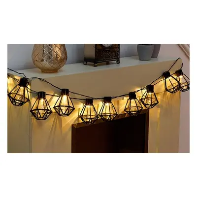 10-LED Black Cage Lights, One