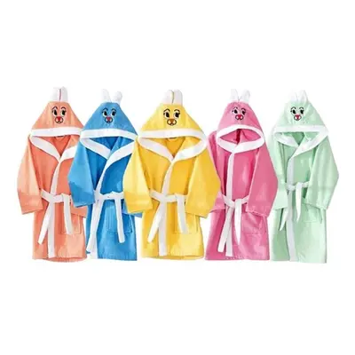 Hooded Bathrobe for Children,Green,1-2 Years